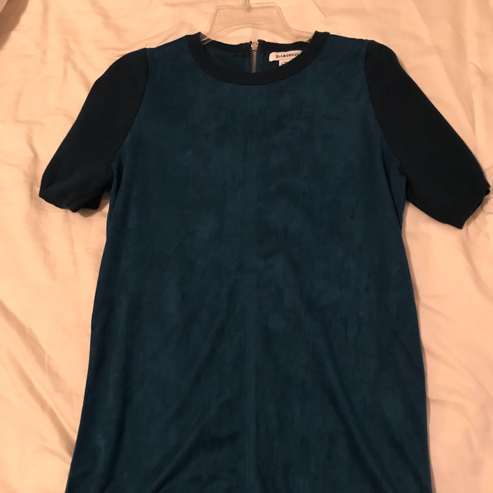 Blue suede tunic from Urban Outfitters